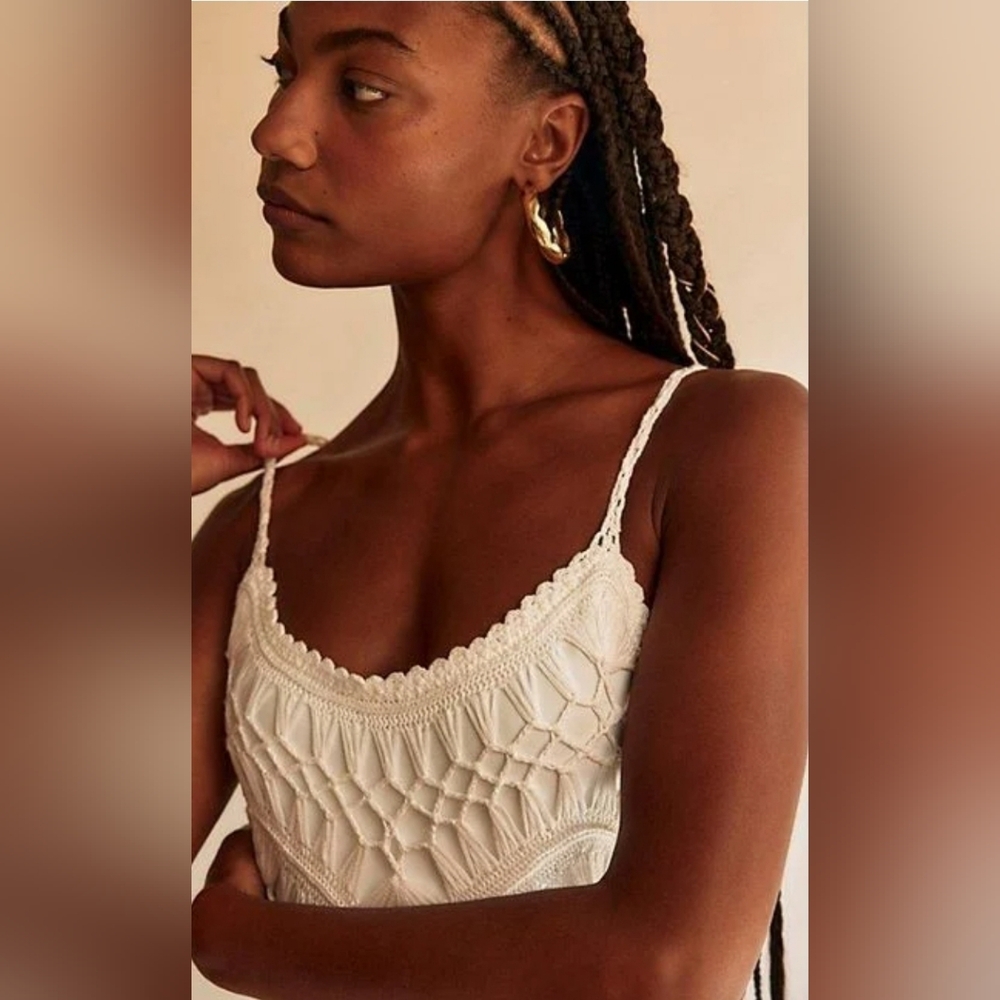 Free People Backstage Pass Crochet Fringe Bodysuit - Picture 5 of 7